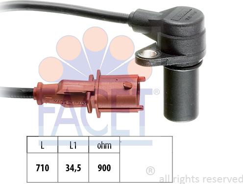 FACET 9.0170 - Датчик импульсов, коленвал autospares.lv