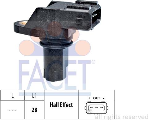 FACET 9.0349 - Датчик импульсов, коленвал autospares.lv