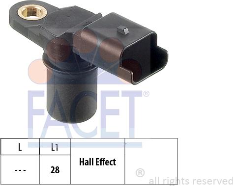 FACET 9.0348 - Датчик, положение распределительного вала autospares.lv