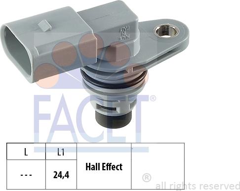 FACET 9.0368 - Датчик, положение распределительного вала autospares.lv