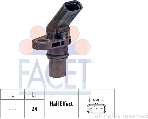 FACET 9.0773 - Датчик RPM, частота вращения autospares.lv