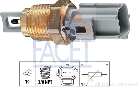 FACET 10.4004 - Датчик, температура впускаемого воздуха autospares.lv