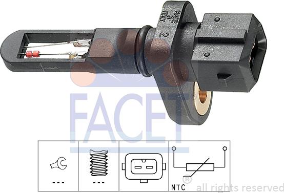 FACET 10.4001 - Датчик, температура впускаемого воздуха autospares.lv