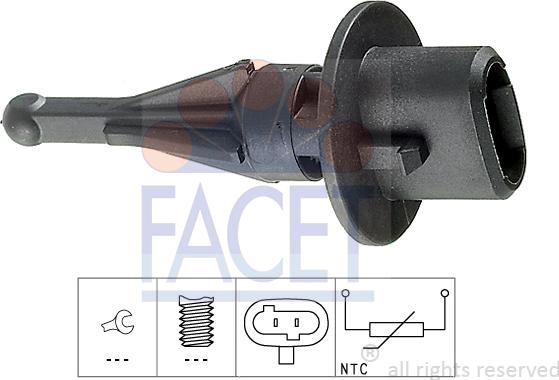 FACET 10.4010 - Датчик, температура впускаемого воздуха autospares.lv