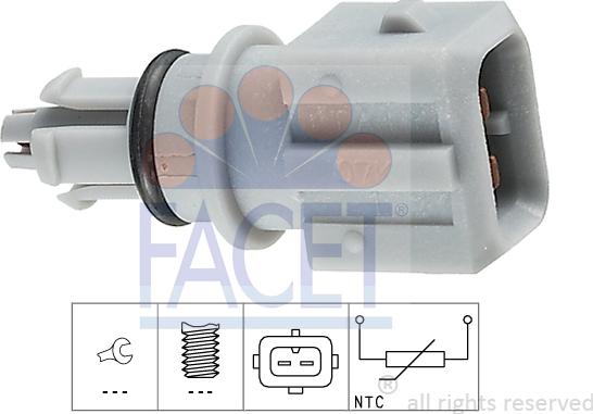 FACET 10.4012 - Датчик, температура впускаемого воздуха autospares.lv