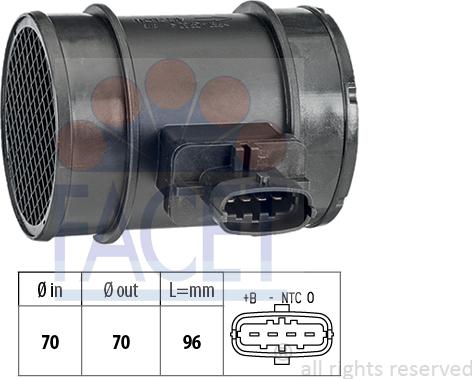 FACET 10.1413 - Датчик потока, массы воздуха autospares.lv