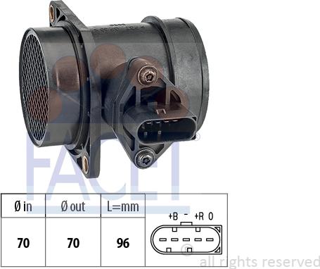 FACET 10.1439 - Датчик потока, массы воздуха autospares.lv