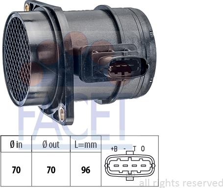 FACET 10.1299 - Датчик потока, массы воздуха autospares.lv