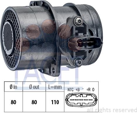 FACET 10.1266 - Датчик потока, массы воздуха autospares.lv