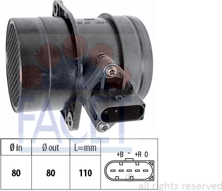 FACET 10.1213 - Датчик потока, массы воздуха autospares.lv