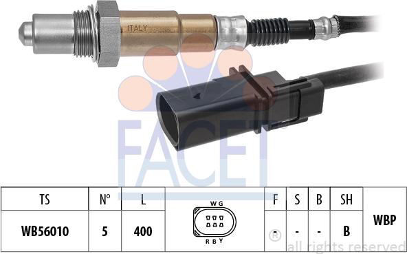 FACET 10.8591 - Лямбда-зонд, датчик кислорода autospares.lv