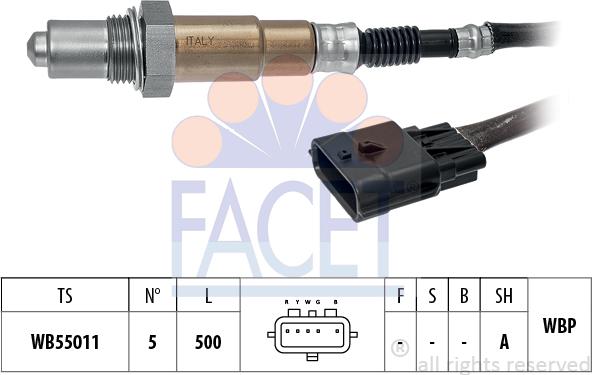 FACET 10.8541 - Лямбда-зонд, датчик кислорода autospares.lv