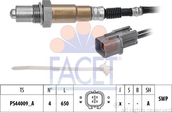 FACET 10.8550 - Лямбда-зонд, датчик кислорода autospares.lv