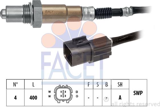 FACET 10.8551 - Лямбда-зонд, датчик кислорода autospares.lv