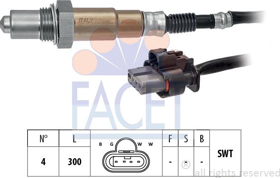 FACET 10.8510 - Лямбда-зонд, датчик кислорода autospares.lv