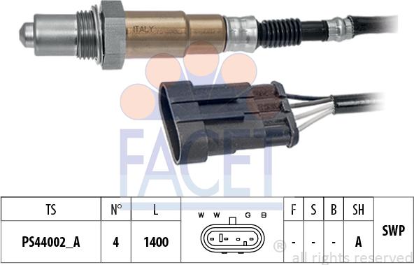 FACET 10.8533 - Лямбда-зонд, датчик кислорода autospares.lv