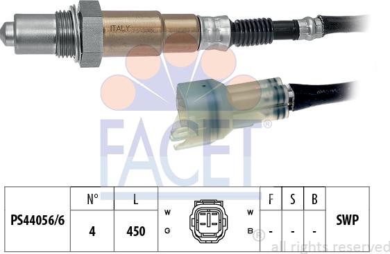 FACET 10.8093 - Лямбда-зонд, датчик кислорода autospares.lv