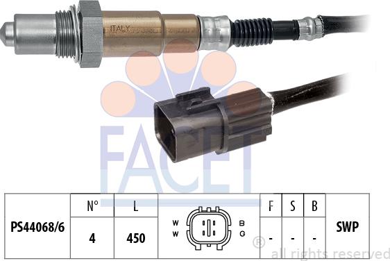 FACET 10.8074 - Лямбда-зонд, датчик кислорода autospares.lv