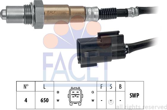 FACET 10.8185 - Лямбда-зонд, датчик кислорода autospares.lv