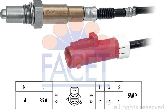 FACET 10.8183 - Лямбда-зонд, датчик кислорода autospares.lv