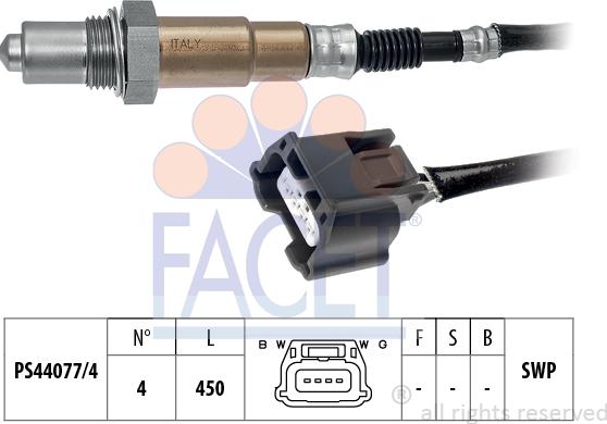 FACET 10.8178 - Лямбда-зонд, датчик кислорода autospares.lv