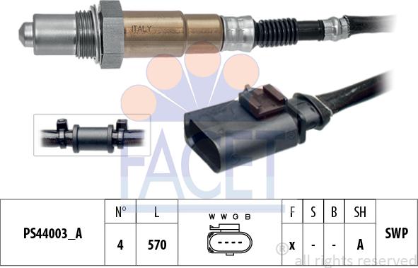 FACET 10.8347 - Лямбда-зонд, датчик кислорода autospares.lv