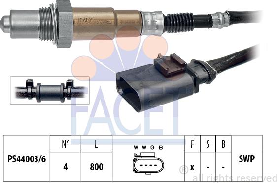 FACET 10.8354 - Лямбда-зонд, датчик кислорода autospares.lv