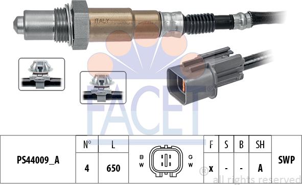 FACET 10.8369 - Лямбда-зонд, датчик кислорода autospares.lv