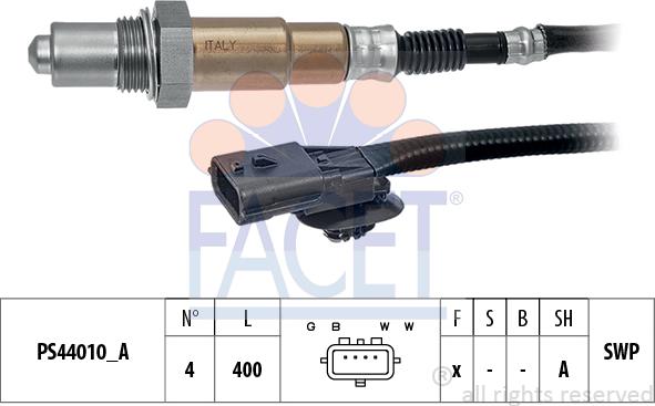 FACET 10.8312 - Лямбда-зонд, датчик кислорода autospares.lv