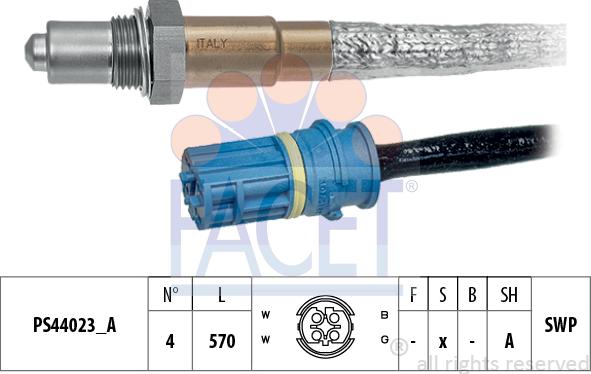 FACET 10.8325 - Лямбда-зонд, датчик кислорода autospares.lv