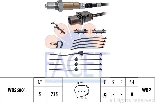 FACET 108374 - Лямбда-зонд, датчик кислорода autospares.lv