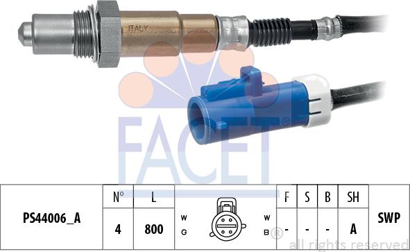 FACET 10.8299 - Лямбда-зонд, датчик кислорода autospares.lv