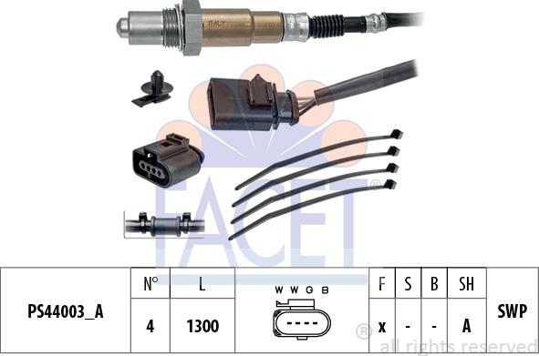 FACET 10.8245 - Лямбда-зонд, датчик кислорода autospares.lv