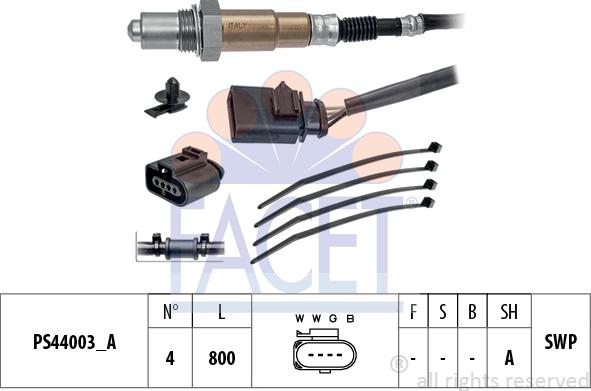 FACET 10.8243 - Лямбда-зонд, датчик кислорода autospares.lv