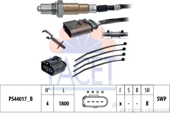 FACET 10.8247 - Лямбда-зонд, датчик кислорода autospares.lv