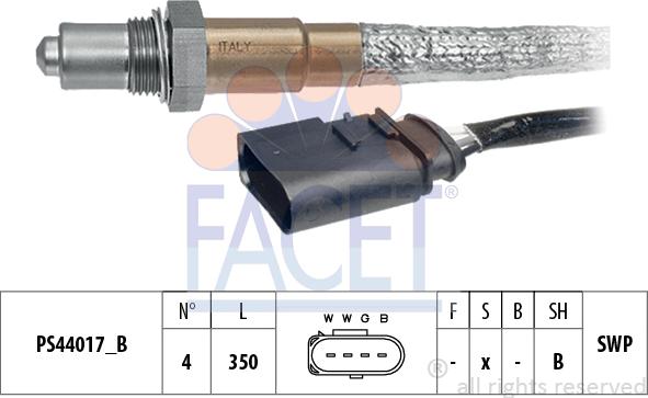 FACET 10.8252 - Лямбда-зонд, датчик кислорода autospares.lv