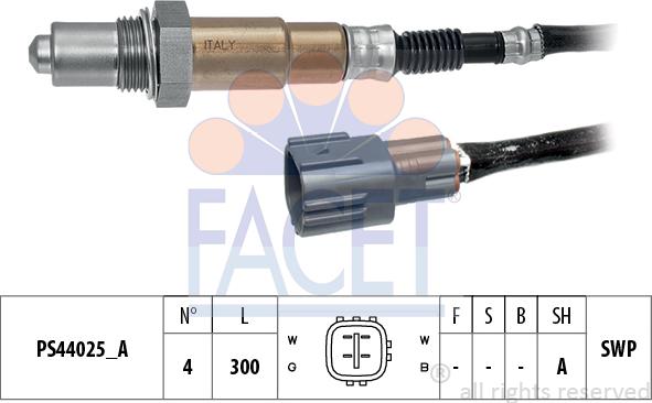 FACET 10.8269 - Лямбда-зонд, датчик кислорода autospares.lv