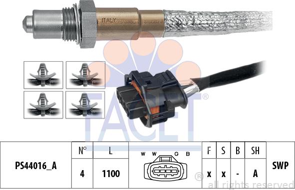 FACET 10.8268 - Лямбда-зонд, датчик кислорода autospares.lv