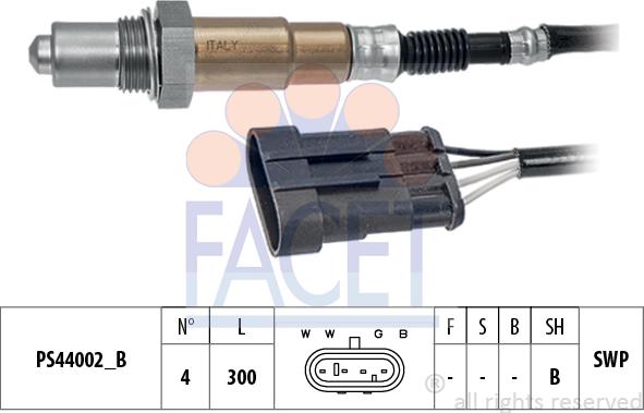 FACET 10.8203 - Лямбда-зонд, датчик кислорода autospares.lv