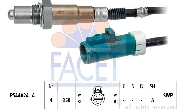 FACET 10.8271 - Лямбда-зонд, датчик кислорода autospares.lv