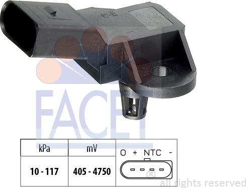 FACET 10.3090 - Датчик давления воздуха, высотный корректор autospares.lv