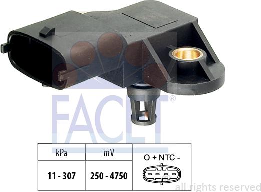 FACET 10.3082 - Датчик давления воздуха, высотный корректор autospares.lv