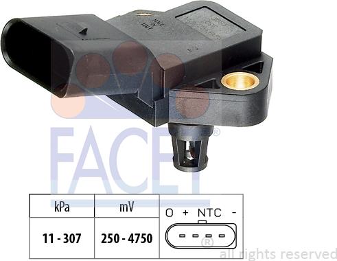 FACET 10.3075 - Датчик давления воздуха, высотный корректор autospares.lv
