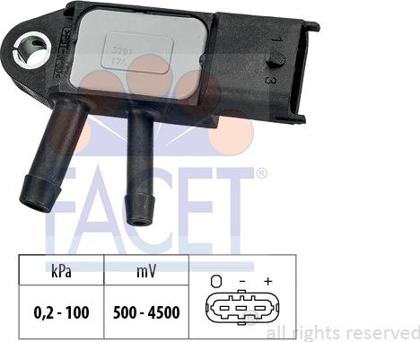 FACET 10.3291 - Датчик давления воздуха, высотный корректор autospares.lv