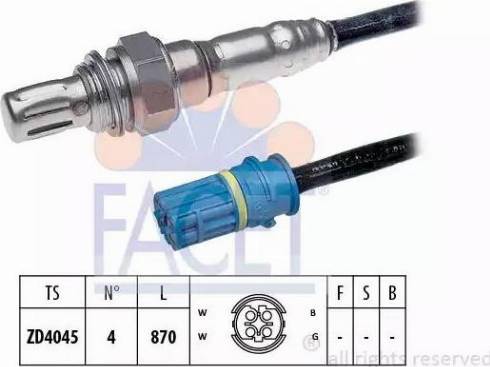 FACET 10.7972 - Лямбда-зонд, датчик кислорода autospares.lv