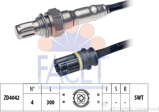 FACET 10.7413 - Лямбда-зонд, датчик кислорода autospares.lv