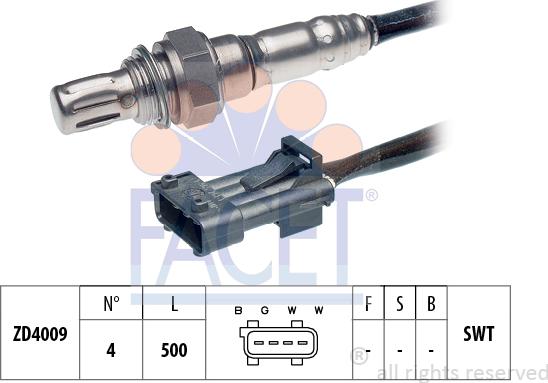 FACET 10.7432 - Лямбда-зонд, датчик кислорода autospares.lv