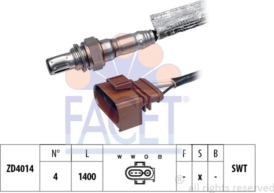 FACET 10.7428 - Лямбда-зонд, датчик кислорода autospares.lv