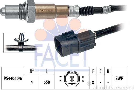 FACET 10.7542 - Лямбда-зонд, датчик кислорода autospares.lv