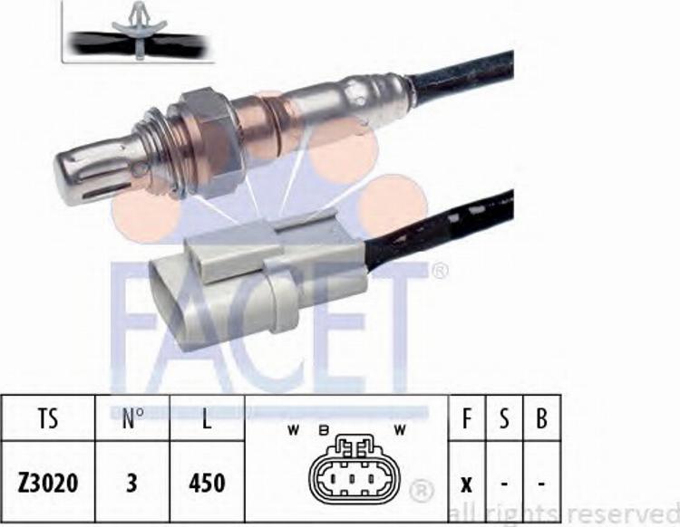 FACET 10.7550 - Лямбда-зонд, датчик кислорода autospares.lv